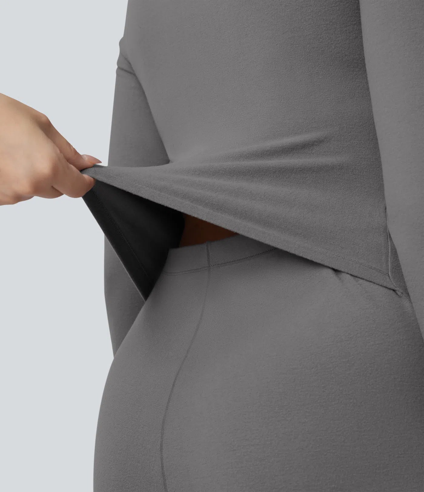 Femora V-neck Long Sleeve Thumb Holes Skinny Casual Warming Jumpsuit-Easy Peezy