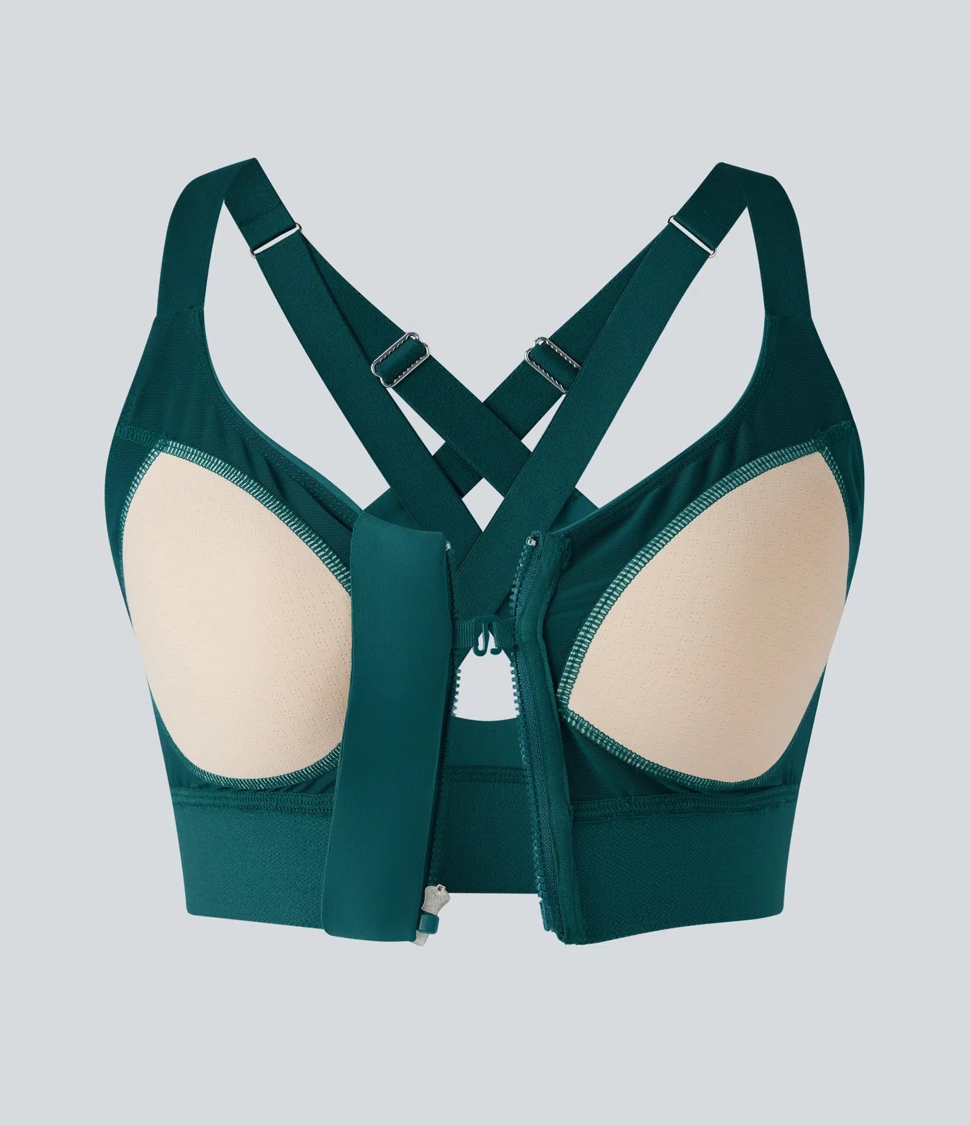 FEMORA Medium Support Sports Bra with Front Zipper