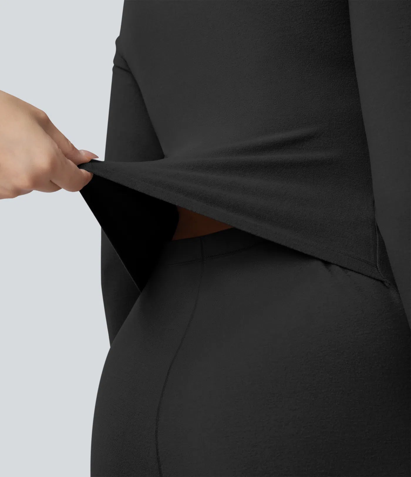 Femora V-neck Long Sleeve Thumb Holes Skinny Casual Warming Jumpsuit-Easy Peezy