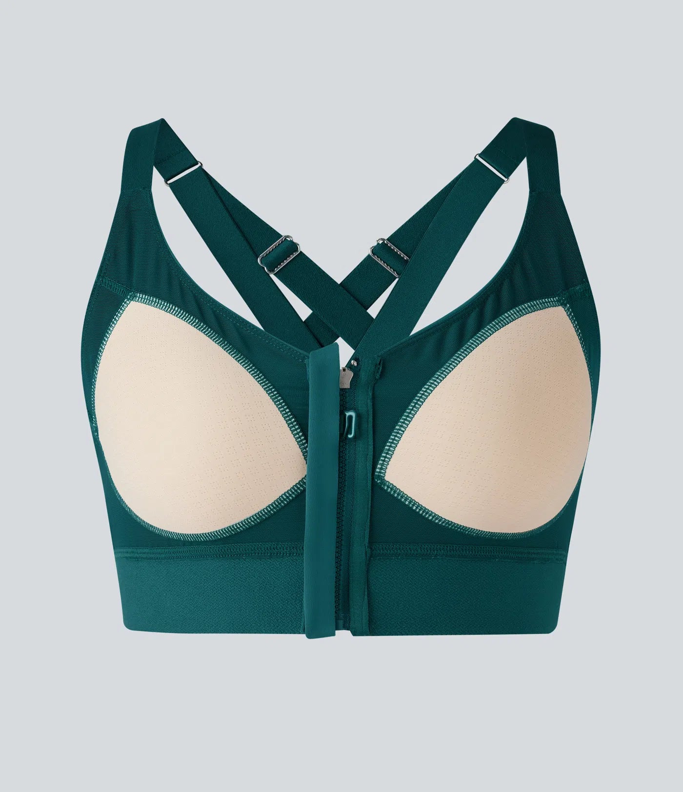 FEMORA Medium Support Sports Bra with Front Zipper