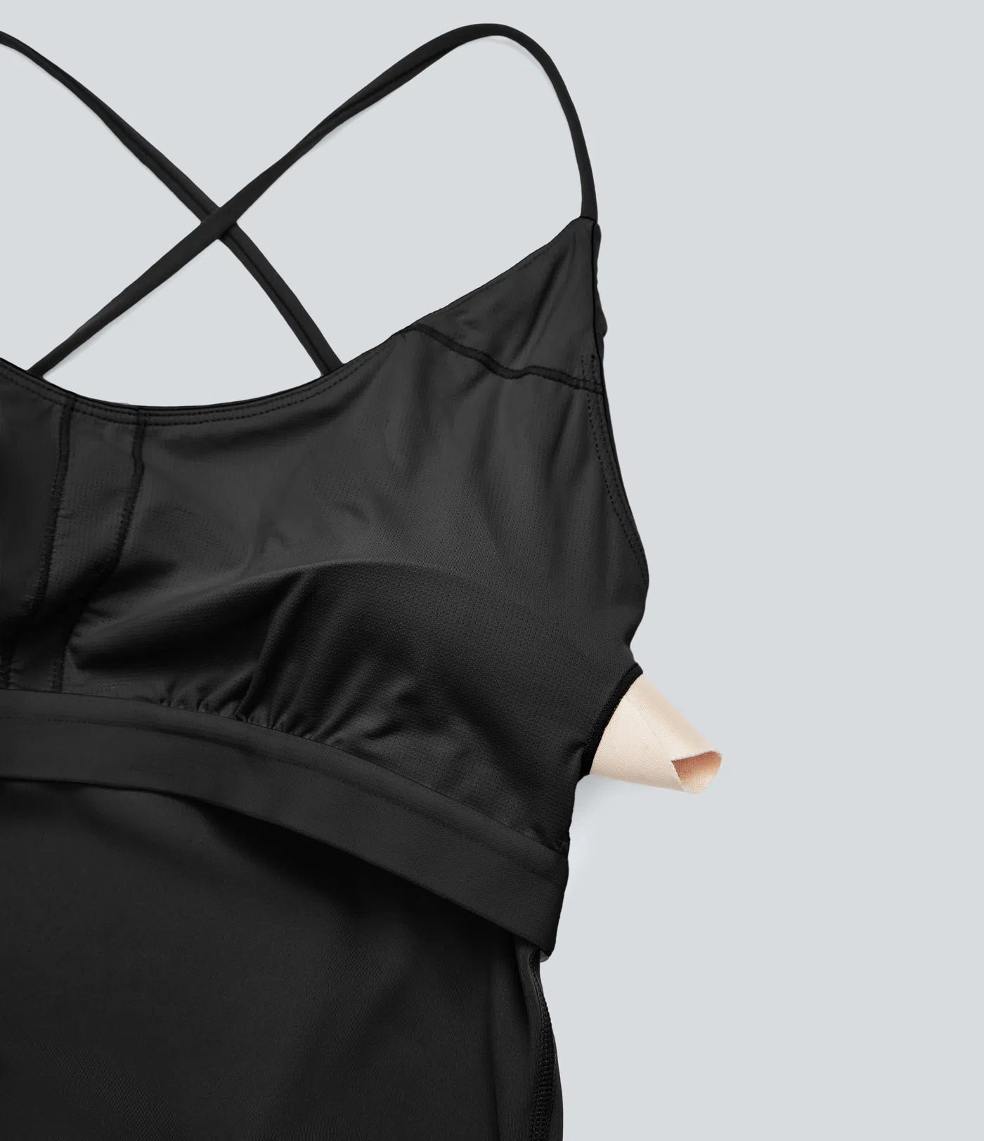 Femora Crisscross Backless Sleeveless Skinny Yoga Jumpsuit