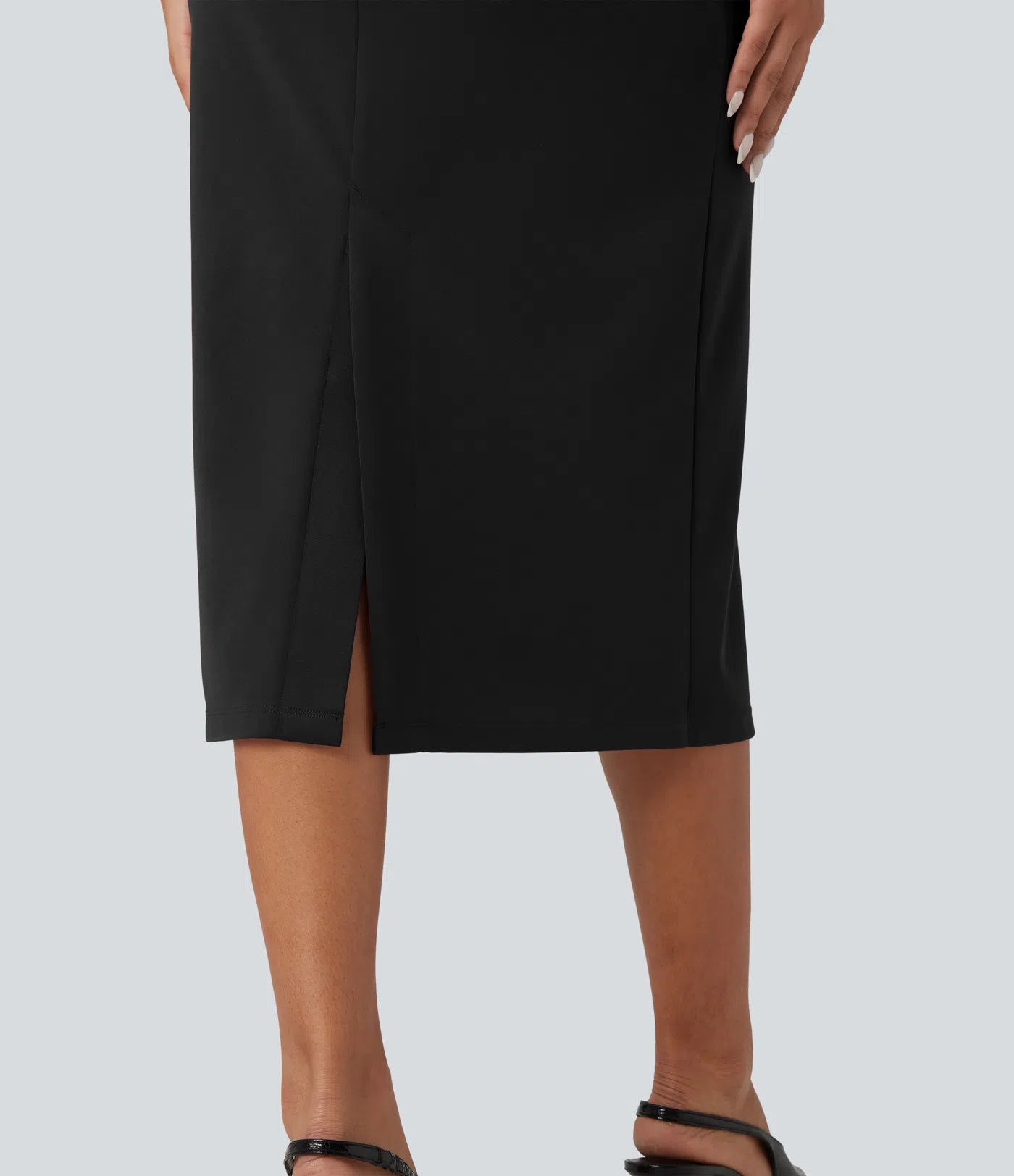 Femora Square Neck Sleeveless Bodycon Midi Casual Dress